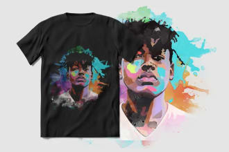 create awesome detailed custom t shirt design for you