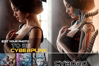 transform your photo into realistic cool cyborg