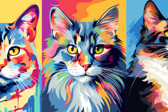 make pop art pet colorful