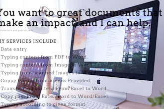 do data entry, copy paste, typing