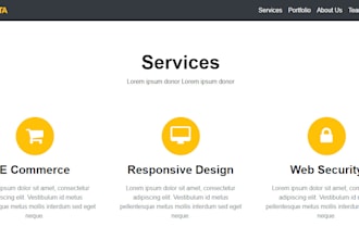 create responsive single page website with bootstrap