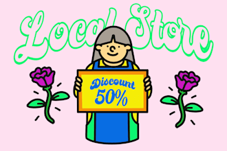 create for tenant cooffee shop, food and drink illustration
