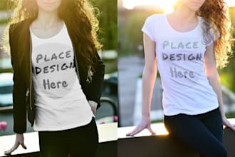 create different style t shirt mockup