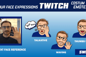 create custom twitch emotes based on your face expressions