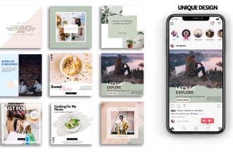 design creative social media post and banner for instagram, facebook