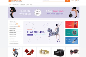 online ecommerce store shopping  wordpress woocomerce website