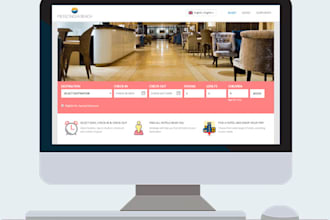 design bnb, hotel, travel booking  website
