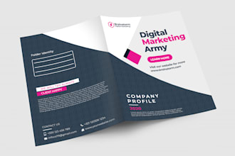 do professional presentation folder design in 24hour