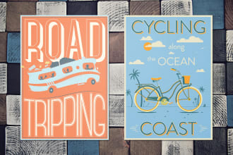 design you a retro or vintage style poster or flyer