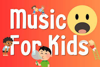 compose and produce kids songs, kids music or happy music