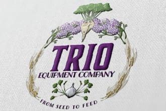 design an agricultural logo for trio equipment company