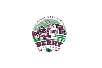 design a eye catching logo for berry hill upick strawberry farm