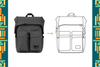 ready to work  convert your photo to line art illustration