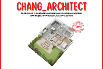 do 2d floor plan, 3d floor plan and rendering