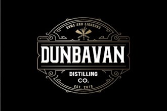 design rum distillery  logo in 1 day