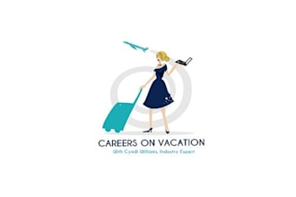design careers on vacation travel logo