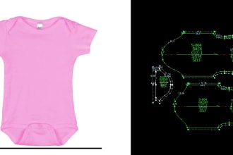 do baby, children clothing sewing pattern and grading