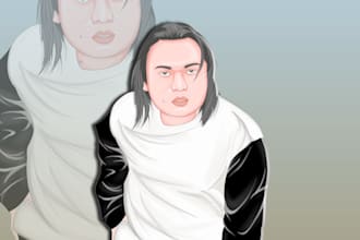 draw face illustration from photo