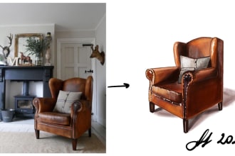 create a perfect 3d interior illustration or sketch on ipad