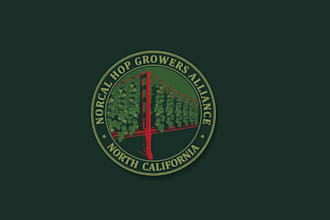 create a iconic hop trellis logo for the norcal hop growers alliance