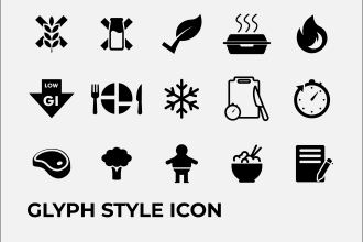 design modern professional icon set for app and website