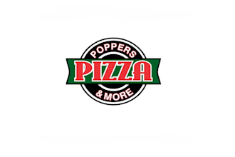 design pizza poppers and restaurant logo