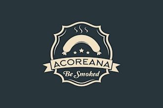 design portuguese smoked sausage logo