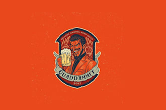 design quaddammit brandy barrel aged quad logo
