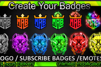 make 6 twitch sub badge for twitch subscribers