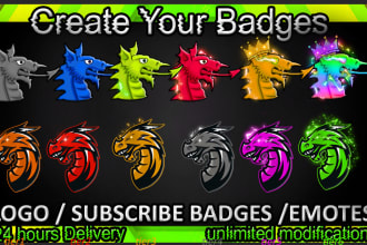 create 6 twitch sub badge for twitch subscribers in 24 hrs