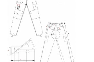design technical file, fashion clothing tech packs, sketch,