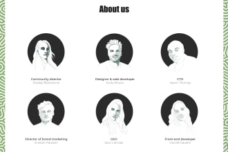 draw an elegant portrait for a classy about me web  page