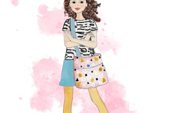 create personalized children illustration for gift