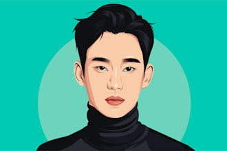 draw a vector portrait for your photo in 24 hours