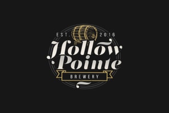 design vintage logo for hollow pointe brewery