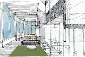 make architectural hand drawings and illustrations