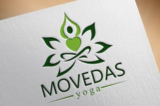 create natural spa yoga health and holistic and massage logo