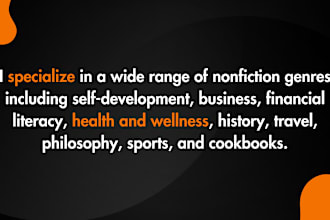 ghostwrite your non fiction book or ebook