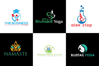 design health medical  yoga and fitness and sports logo