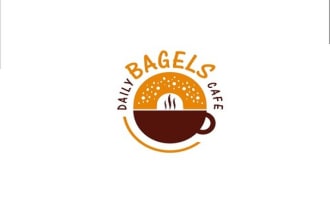design the future  daily bagels cafe  logo and brand identity