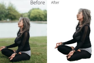 do a superfast white or transparent background