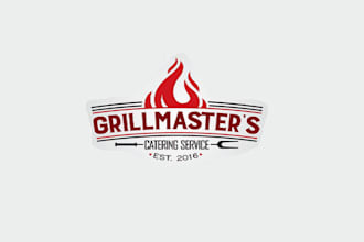 design grillmasters catering service logo in 1 day