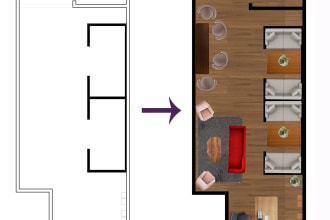 render 3d floor plan in adobe photoshop