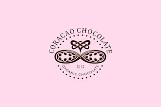 design an organic chocolate company logo in 1 day