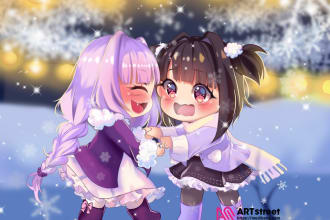 draw beautiful and cute chibi anime