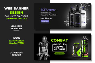 design attractive web banner, header, shopify store banner