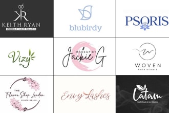 modern cosmetic makeup salon or beauty logo design