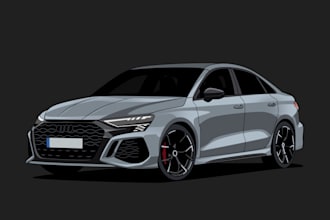 draw your car into a cartoon illustration in 24 hours