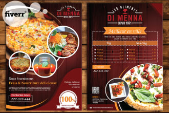 design food flyer, restaurant menu, poster