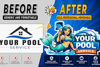 design a custom mascot logo for plumbing hvac roofing business